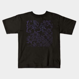 Paleolithic Bear, Horse and others Purple version Kids T-Shirt